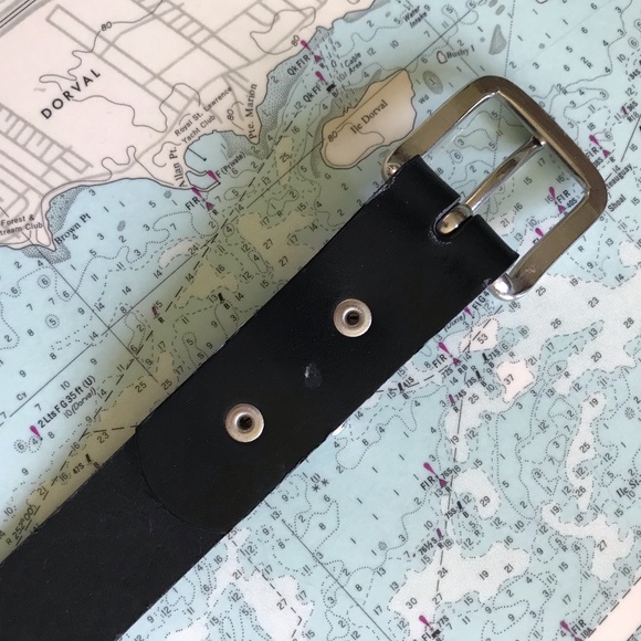 Vintage Black Leather Canada Belt - Picture 7 of 10